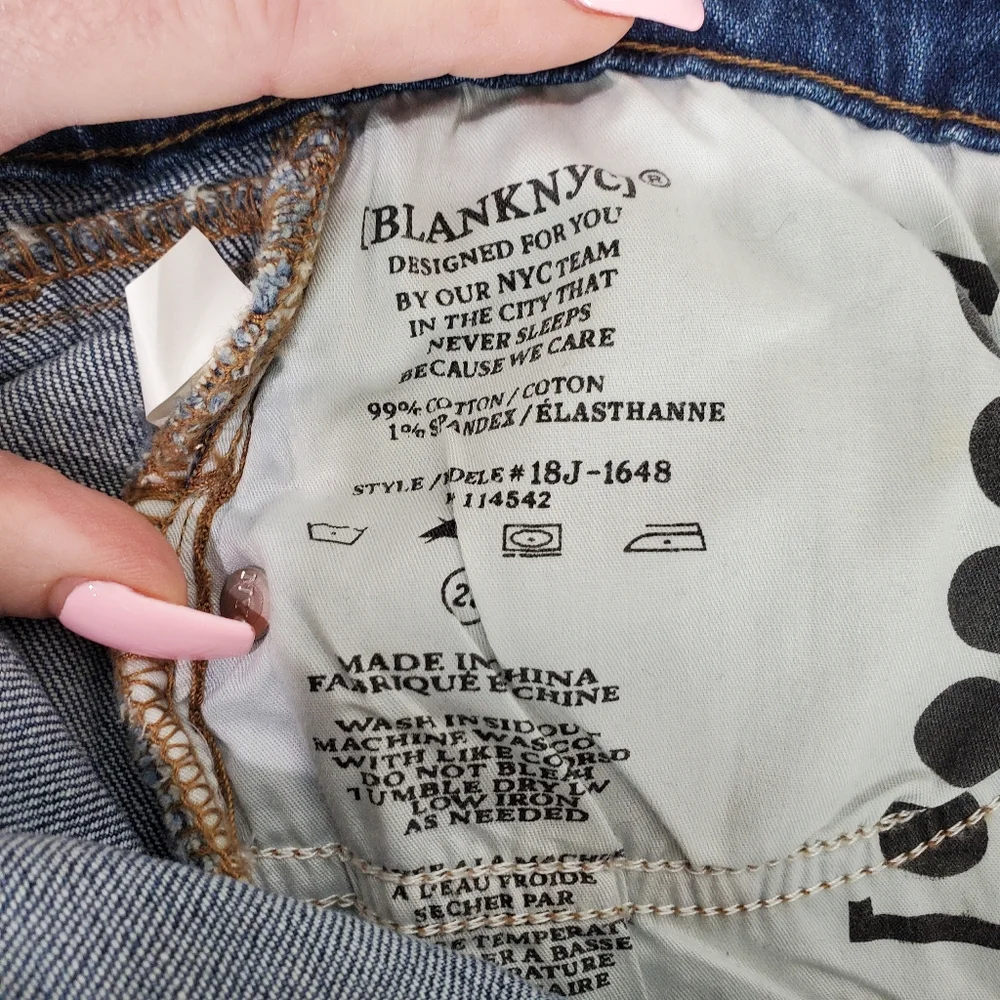 NWT Blank NYC Frayed Skinny Jeans Raw Hem Fray for Days Size 25 Boho - Picture 14 of 14